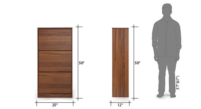 Pointe Shoe Cabinet Simple (Walnut)